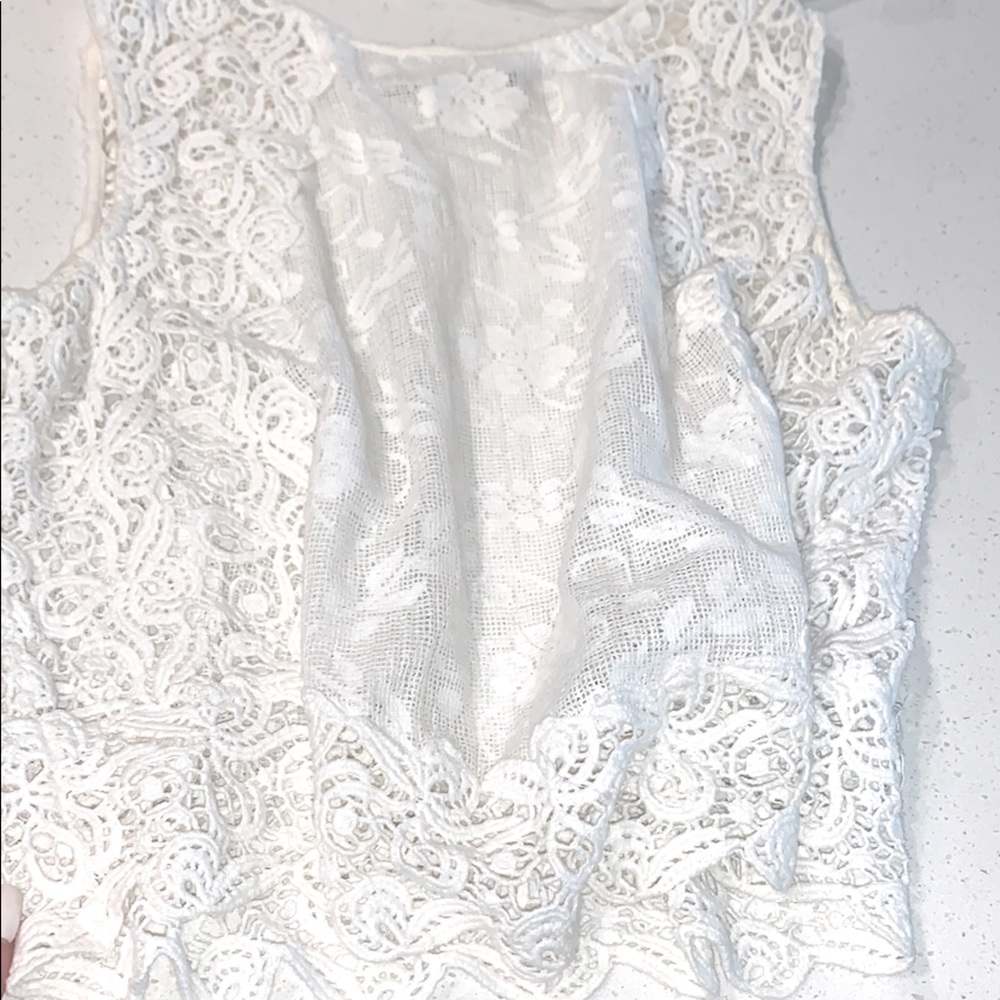 Lace white top